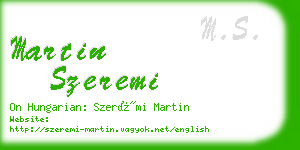 martin szeremi business card